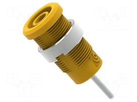Laboratory connector: 4mm banana | socket | 1kV | 36A | yellow