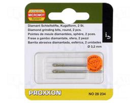 Diamond mill | Ø: 3.2mm | Ø: 2.35mm | Plating: diamond | 2pcs.