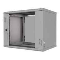 Stalflex Stovo Spintelė Pro 19" 9U  450mm  Stiklinės Durys  Pilka P-RC19-9U-450GG