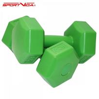SportVida 2in1 GYM & Fitness Comfort Hexagonal Shape Dumbbell Set 2 * 2 KG Green