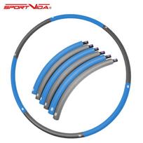 SportVida Foldable Foam surface Hula Hoop 90cm Ring 700gr Grey / Blue