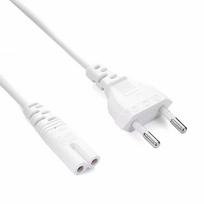 HQ power cable from EU plug to C7 plug 0.60m White