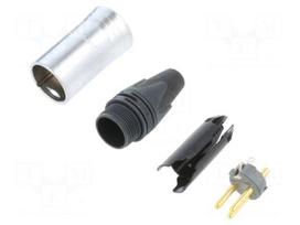 Connector: XLR | plug | male | XX-HE | 16A | PIN: 3 | straight | for cable