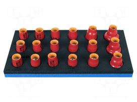 Wrench-set | 6-angles,insulated,socket spanner | 1/2" | 18pcs.