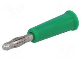 Laboratory connector: 4mm banana | plug | 24A | 30VAC | 60VDC | green