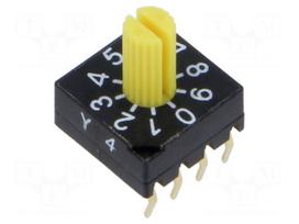 Encoding switch | Pos: 10 | PCB,THT | 100mΩ | DC load @R: 0.03A/15VDC