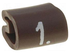 Markers | Marking: 1 | 3.4÷5.7mm | PVC | brown | -45÷70°C | leaded