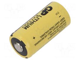 Battery: lithium | CR123A,R123 | 3V | non-rechargeable | Ø17x34.5mm