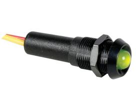 LED LAMP 12V GREEN - BLACK HOUSING