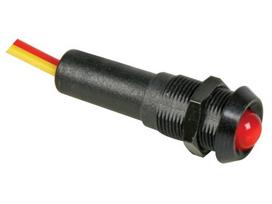 LED LAMP 12V RED - BLACK HOUSING