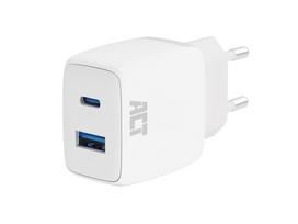 USB charger, 1 x USB-C, 1 x USB-A, Power Delivery function, 20W, 1.7A, white