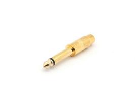 FEMALE RCA TO MALE 6.35mm MONO JACK - GOLD