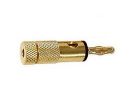 BANANA PLUGS 4mm GOLD - BLACK