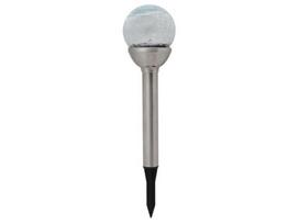 RGB LED SOLAR LIGHT - with stainless steel pole - 12 pcs in display