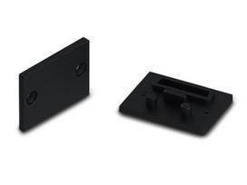 ALUMINIUM END CAP FOR ALU-EPOXY FOR PMMA DIFFUSER WITHOUT CABLE HOLE - BLACK