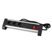 DESKTOP POWER OUTLET WITH 3 SOCKETS AND 2 USB CHARGING PORTS - 2.4 A - SCHUKO