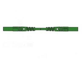 CONTACT PROTECTED INJECTION-MOULDED MEASURING LEAD 4mm 100cm / GREEN (MLB/GG-SH 100/1)