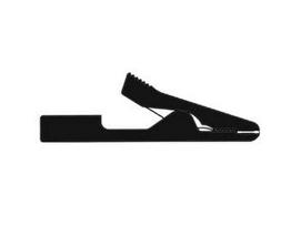 INSULATED MINIATURE CROCODILE CLIPS 2mm / BLACK (MA1)