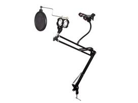ADJUSTABLE DESK MIC STAND WITH PHONE HOLDER