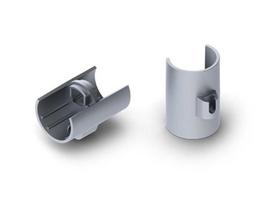 ALUMINUM LINEAR CONNECTOR FOR ALU-ROUND, COMPATIBLE WITH REUTLINGER CABLE SUSPENSION - SILVER