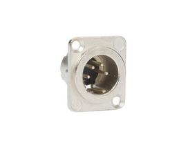 NEUTRIK - XLR, 4-PIN male, silver plated, D- size metal body