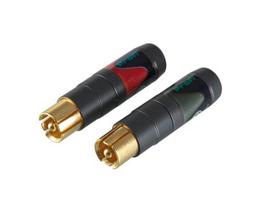 NEUTRIK - CINCH (PAIR), GENUINE GOLD PLATING, SOLID PIN, FOR 3 - 7.3 mm CABLE