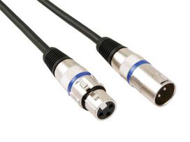 XLR CABLE - XLR MALE to XLR FEMALE - 3 m - BLACK