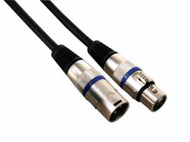 XLR CABLE - XLR MALE to XLR FEMALE - 10 m - BLACK