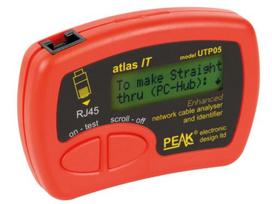Network cable analyser and identifier for CAT5, CAT5E, CAT6 UTP cables