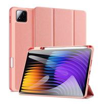 Knygos tipo dėklas Dux Ducis Xiaomi Redmi Pad 7/7 Pro Domo Series Tri-fold Stand PU Leather Tablet Cover Pink