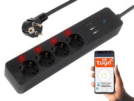 Įrankiai ir matavimo prietaisai // Įrankių, priedų naujienos // 98-421# Inteligentna listwa zasilająca czarna 3m 2xusb+usb-c wifi tuya