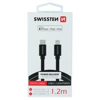 Swissten Textile USB-C - Lightning MFi Data and Charging Cable 1.2m