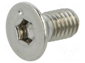 Screw | M3x6 | 0.6 | Head: countersunk | hex key | HEX 2mm | DIN 7991