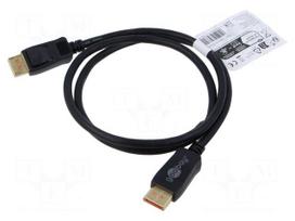 Cable | DisplayPort plug,both sides | PVC | Len: 1m | black | Core: Cu