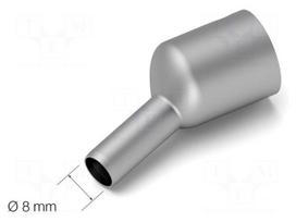 Nozzle: hot air | for soldering station | Ø8mm | Tip: curved | ESD