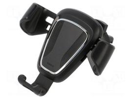 Car holder | black | air vent | snapped-in | 63÷88mm