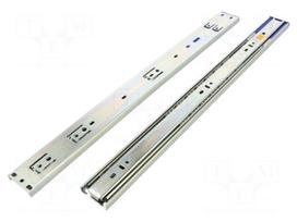 Ball guide | zinc plated steel | L: 500mm | 40kg | silent closing