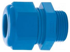 Cable gland | with long thread | M16 | 1.5 | IP68 | polyamide | blue