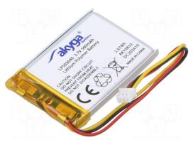 Re-battery: Li-Po | 3.7V | 560mAh | cables,MOLEX 51021-0300 socket
