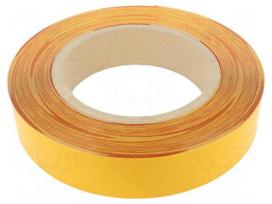 Tape: marking | white-red | L: 50m | W: 50mm | self-adhesive | PVC