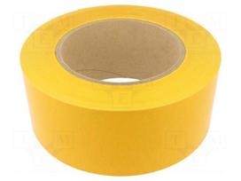 Tape: marking | yellow | L: 50m | W: 100mm | self-adhesive | PVC
