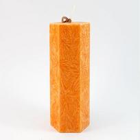 Baltic Candles "Lace Candle" Crystal stearin cylinder / burning time 38h (50x200mm) Orange