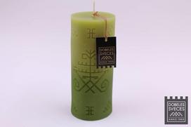 Baltic Candles "Tree of Austra" / burning time 45h (60x140mm) Green