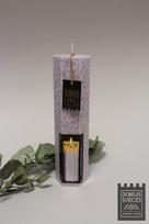 Baltic Candles "Lace Candle" Crystal stearin cylinder / burning time 38h (50x200mm) Lillac