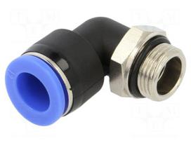 Push-in fitting | angled 90°,twistable | -0.95÷15bar | Thread: 3/8"