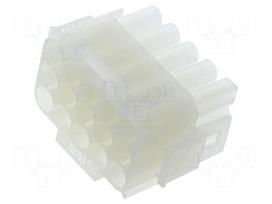Connector: wire-wire/PCB | plug | male/female | PIN: 15 | MLX | straight