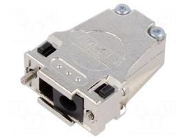Enclosure for connectors: D-Sub | straight | for cable | silver