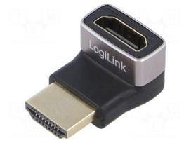 Adapter | HDMI socket,HDMI plug 270° up/down | HDMI 2.1 | black