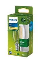 PHILIPS LED stikla 40W B35 E14 2700K caurspīdīga ultra energoefektīva spuldze 8720169310636 929003800701