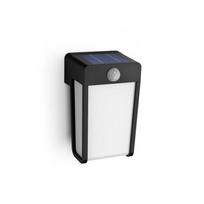 PHILIPS Shroud ar solāro uzlādi WA 2.3W 2700K matēts melns gaismeklis ar infrasarkano kustības sensoru 8720169265486
